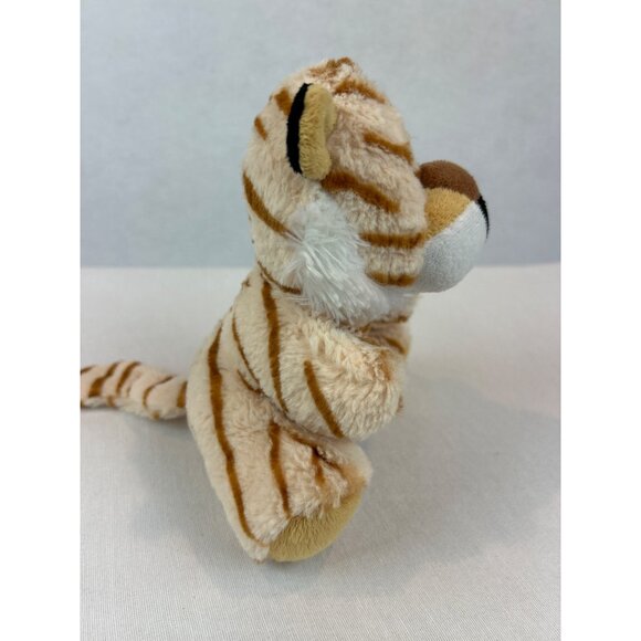 Ms. Teddy Bear Tiger Plush Toy Striped Beige/Brown Stuffed Animal Small 7" - Picture 4 of 10